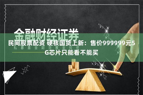 民间股票配资 硬核国货上新：售价999999元5G芯片只能看不能买